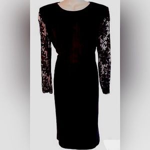 Donna Morgan MIDI Size 6 black dress